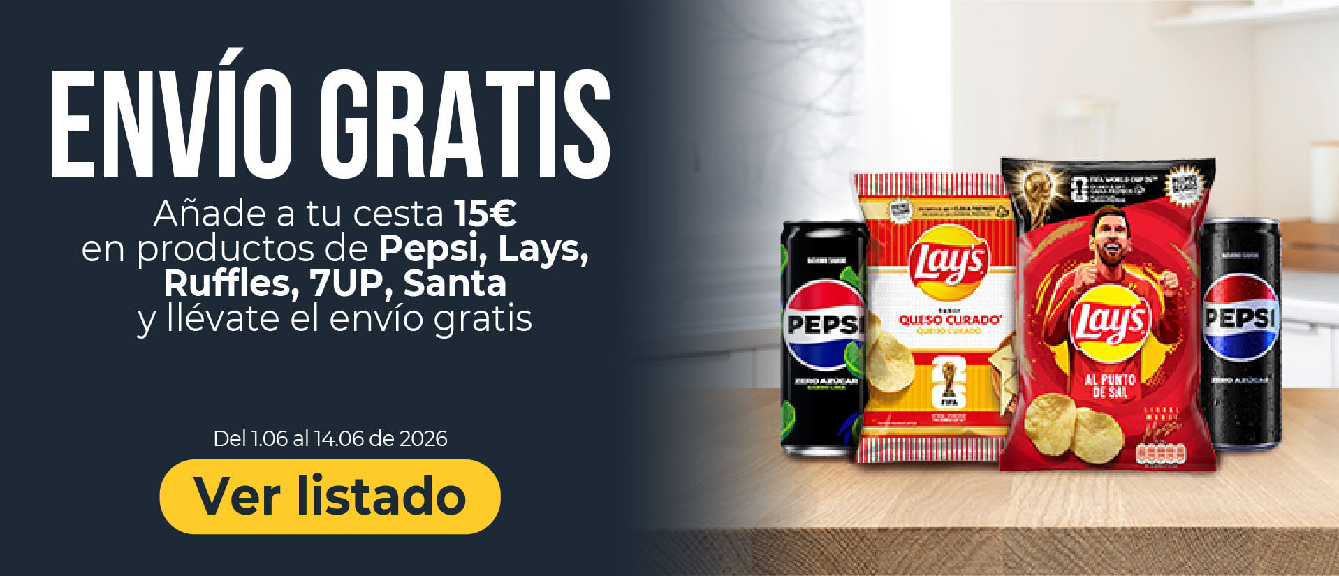 descubre nuestro envio gratis con pepsico