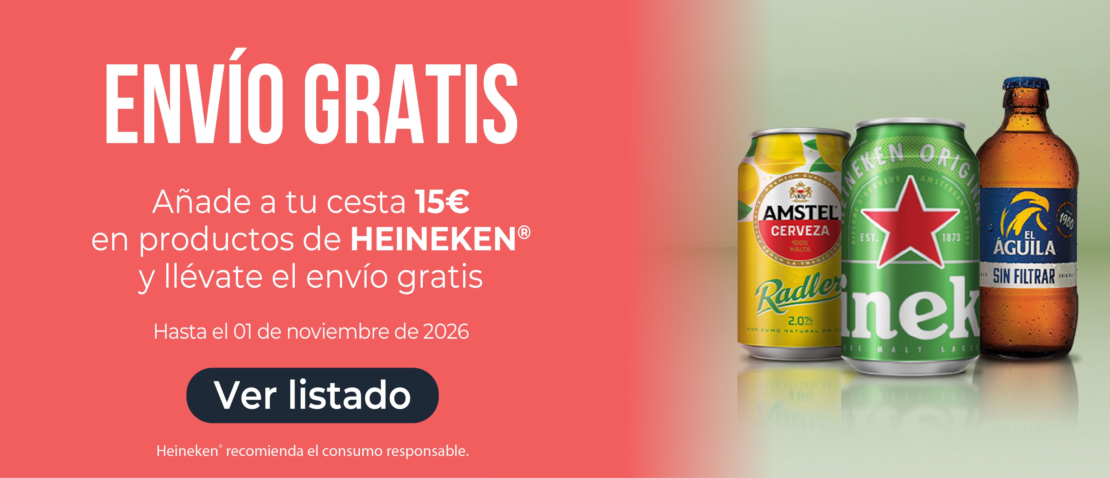 home descubre como conseguir envio gratis con Heineken