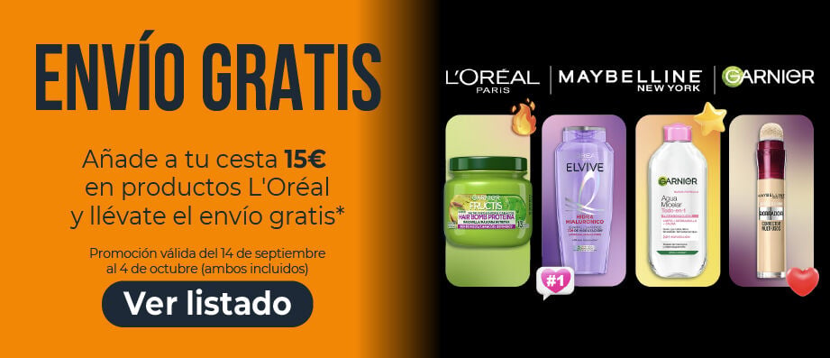 descubre nuestro envio gratis con Loreal