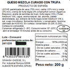 Queso mezcla curado La Leyenda 210 gr trufado