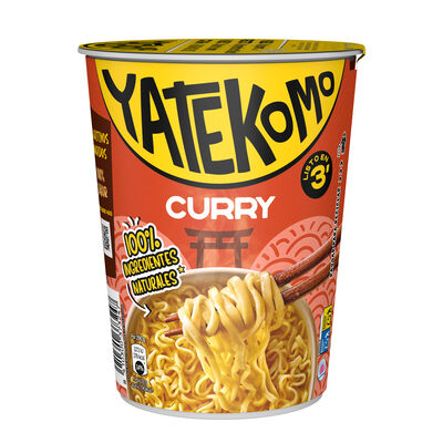 Fideos orientales sabor curry Yatekomo 60g