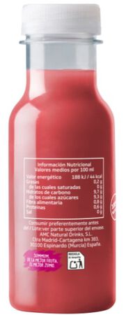 Smoothie frambuesa,fresa y pl&aacute;tano 250ML