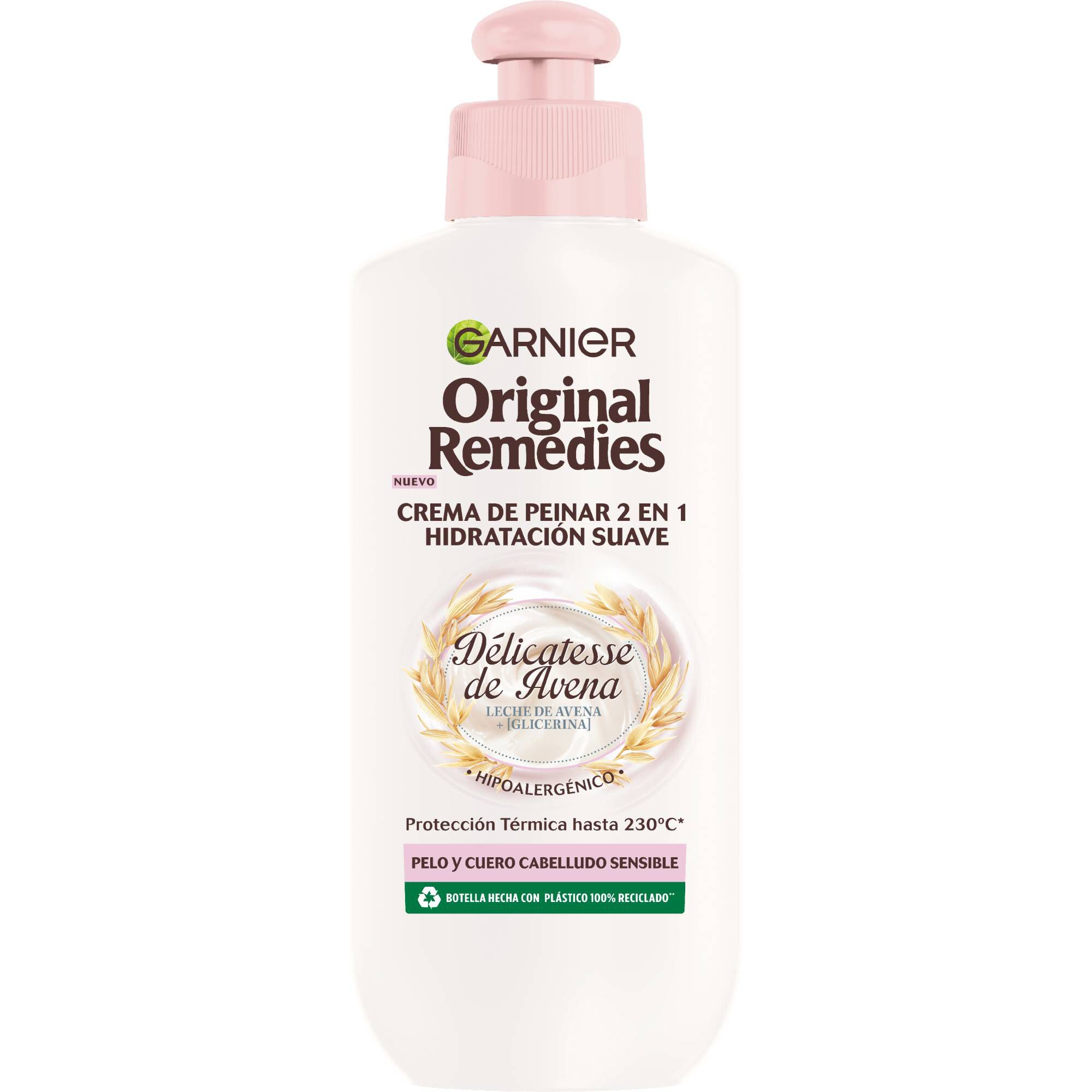 Crema de peinar 2 en 1 original remedies de Garnier 200ml avena