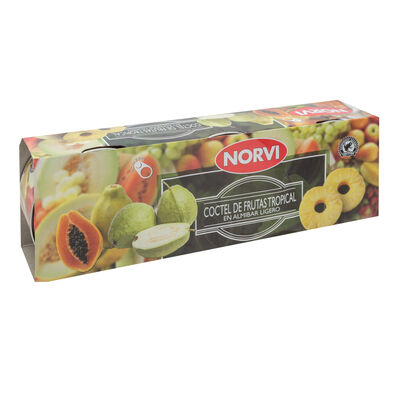 Coctel de frutas Norvi pack 3 tropical