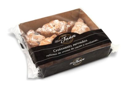 Croissant nevado relleno de crema de cacao y avellanas Hermanos Juan 165g
