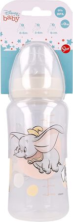 Biberon Cuello Ancho 360 Ml Tetina Silicona Stor Dumbo 3 Posiciones