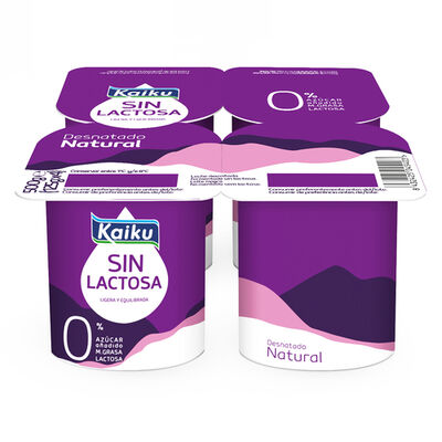 Yogur sin lactosa Kaiku pack 4 natural