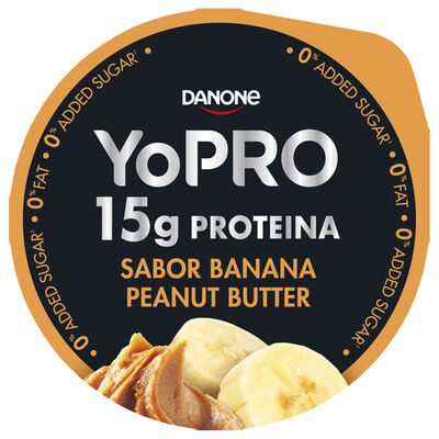 Yogur prote&iacute;nas Yopro pack 2 pl&aacute;tano mantequilla cacahuete