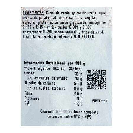 Butifarra blanca Alipende 300g aproximadamente