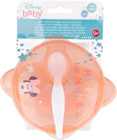 Bowl Antivuelco Stor Minnie Con Tapa Y Cuchara