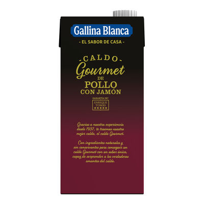 Caldo gourmet de pollo y jam&oacute;n Gallina Blanca 1l