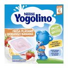 Postre Nestl&eacute; Yogolino fresa pl&aacute;tano sin gluten desde 6 meses pack 4