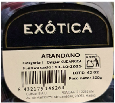 Arándano bandeja 200g