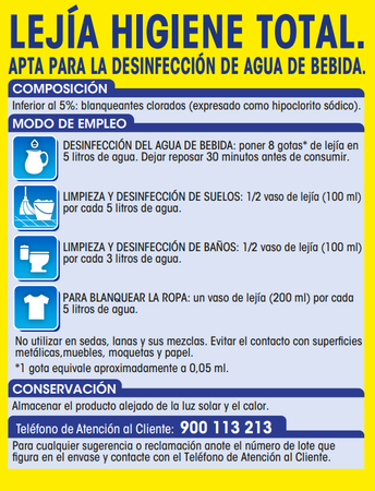Lejía Lanta 5l higiene total