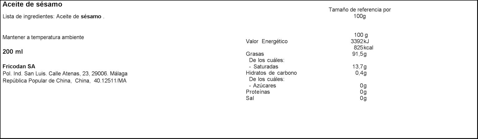 Aceite de sesamo Tiger Khan 200ml
