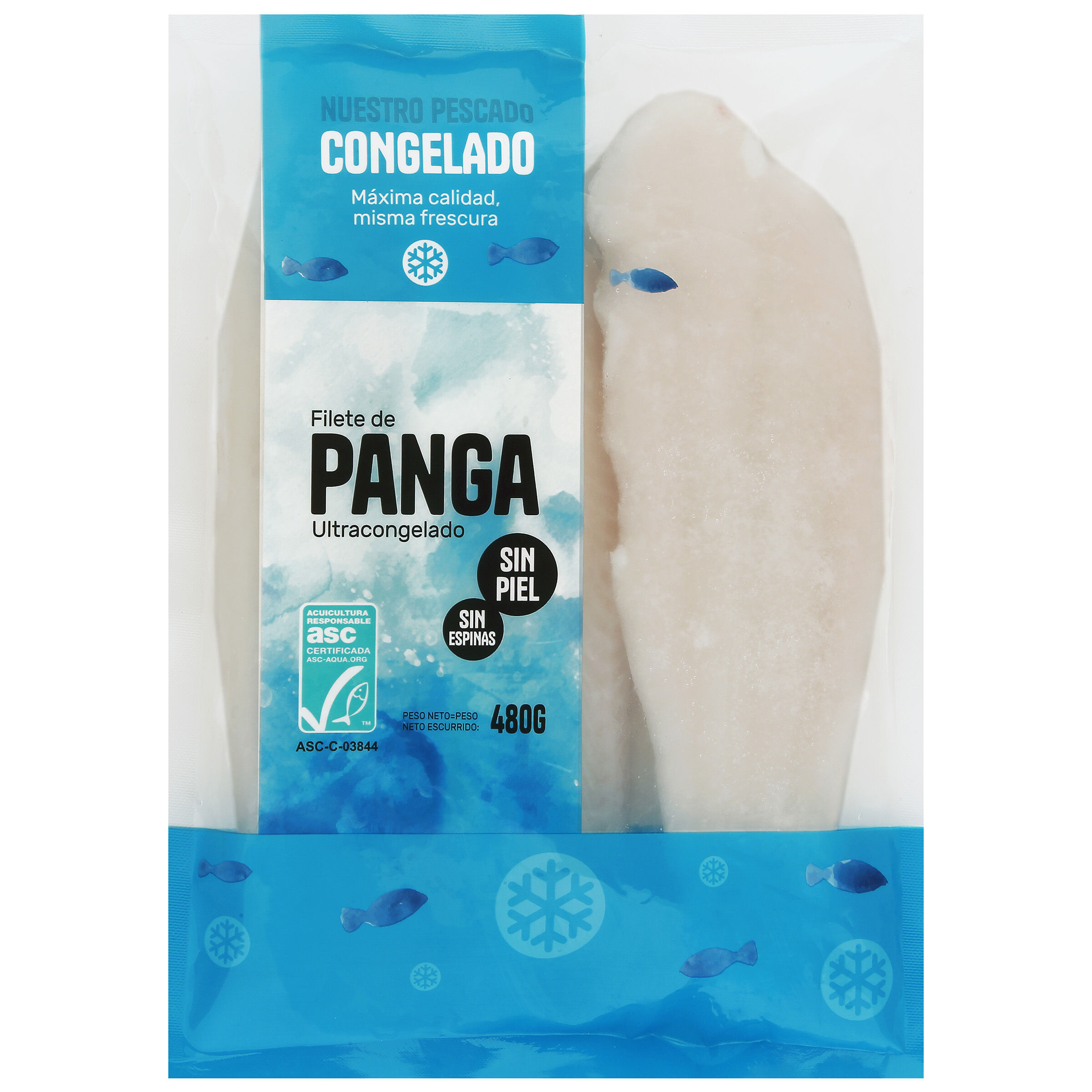 Filete de Panga sin piel 480g