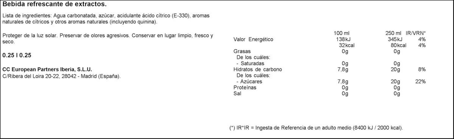 Refresco tónica Nordic Mist lata 25cl original
