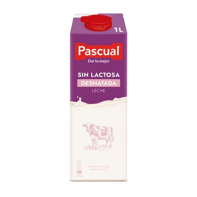 Leche sin lactosa Pascual 1l desnatada