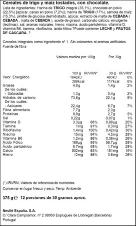 Cereales integrales de chocolate Chocapic 375g