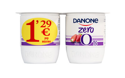 Yogur zero Danone pack 4 fresa