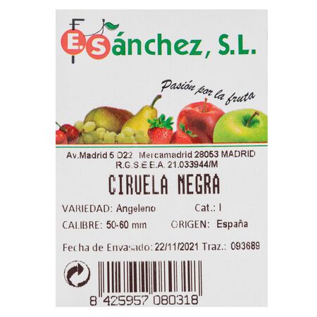 Ciruela roja bandeja 1kg