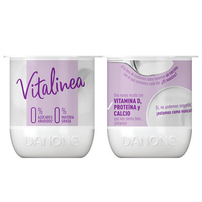 Yogur desnatado Vitalinea pack 4 natural