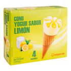 Helado cono Alipende yogurt de lim&oacute;n 4 uds