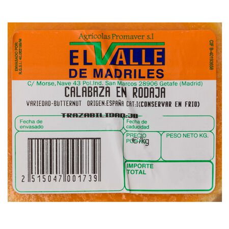 Calabaza bandeja 750g aproximadamente