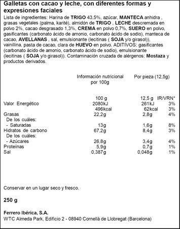 Galletas rellenas Kinderini Kinder 250g