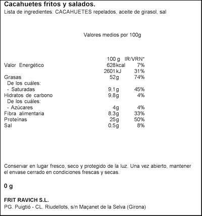 Cacahuete frito salado Frit Ravich 100g