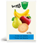 Pouch Be Plus fruta galleta sin gluten 4x120g