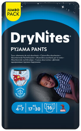 Pants calzoncillos Huggies Drynites Boys 17-30kg 16 uds