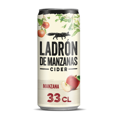Sidra cider Ladr&oacute;n de Manzanas lata 33cl manzana