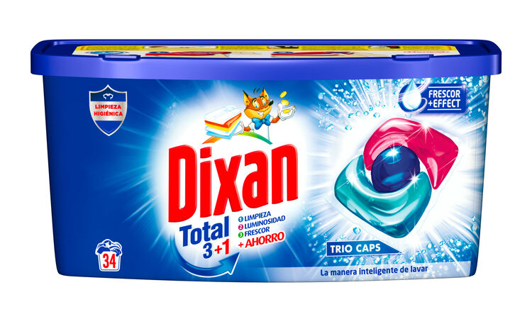 Detergente cápsulas Dixan 34 lavados total 3+1