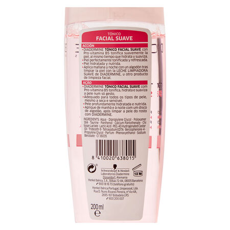 Tónico facial Diadermine 200ml sin siliconas todo tipo de piel