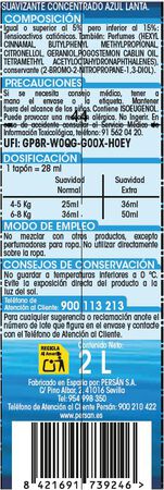 Suavizante Concentrado Lanta 80 Lavados Azul