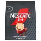 Caf&eacute; soluble Nescaf&eacute; 3 en 1. Sobres de caf&eacute;, leche y az&uacute;car 10x16g