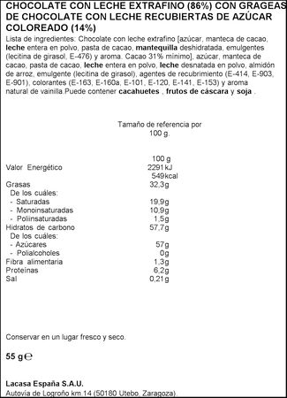 Paraguas de chocolate Lacasitos 55g