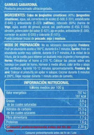 Gambas gabardina Alipende 330g