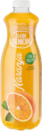 Zumo de naranja con pulpa 100% natural de la huerta Don Simon 1l