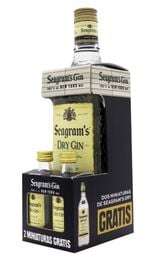 Ginebra Seagram´s 70cl + 2 miniaturas