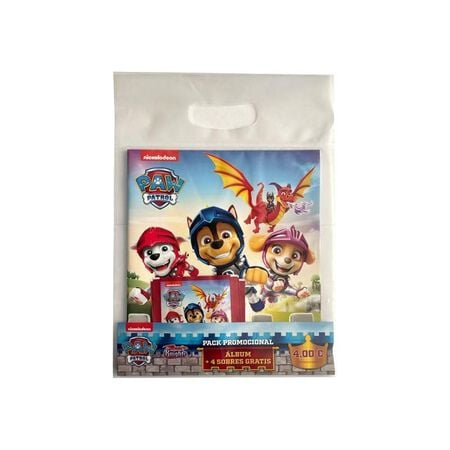 Álbum+Cromos Panini 4 Sobres Paw Patrol Rescue Knighst