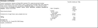 Lunas de naranja con chocolate La Fortaleza 120g