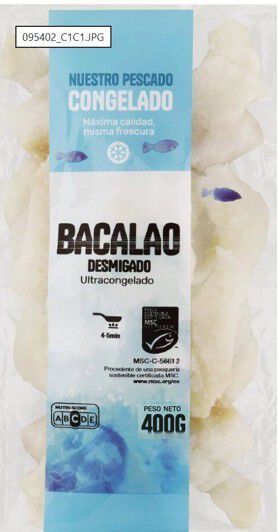 Bacalao al punto de sal en porciones 400g