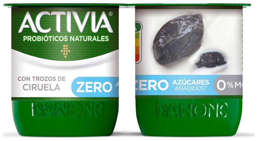 Bífidus probiótico Activia 0% pack 4 ciruelas