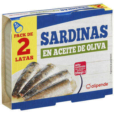 Sardinas en aceite de oliva Alipende 2 unidades 85g