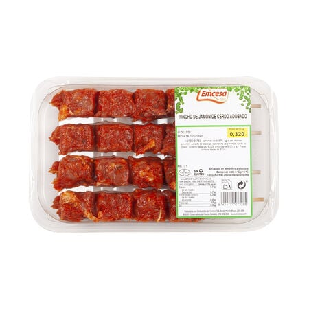 Pincho de jamón de cerdo adobado Emcesa 320g