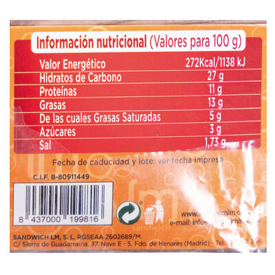 Perrito hot dog Lm Sandwich 130g
