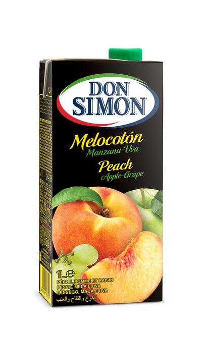 Zumo de melocotón, uva y manzana Don Simón brik 1l