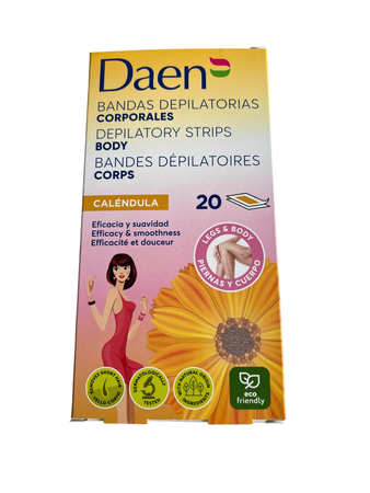 Banda de cera depilatoria corporal daen 20 unidades